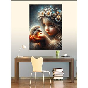 Kanvas Tablo Bebek Ve Işık Kirpisi 50x70 cm