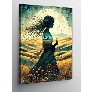 Kanvas Tablo Bahçedeki Kadın 50x70 cm