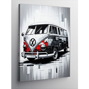 Kanvas Tablo Retro Minibüs 50x70 cm