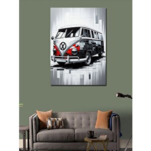 Kanvas Tablo Retro Minibüs 50x70 cm