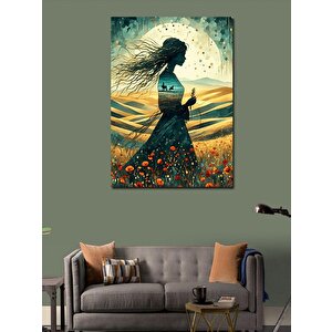 Kanvas Tablo Bahçedeki Kadın 100x140 cm
