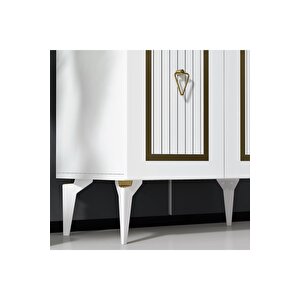 Capri̇dh 75 Cm Konsol Beyaz Altin