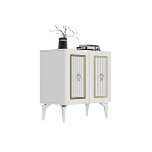 Capri̇dh 75 Cm Konsol Beyaz Altin