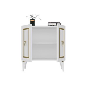 Capri̇dh 75 Cm Konsol Beyaz Altin