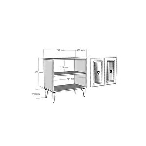 Capri̇dh 75 Cm Konsol Antrasi̇t Gümüş
