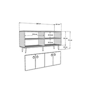 Soledh 160 Cm Konsol Cevi̇z