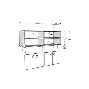 Soledh 160 Cm Konsol Beyaz