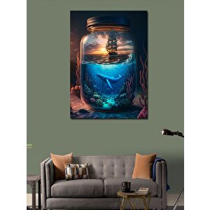 Kanvas Tablo Şişedeki Manzara 100x140 cm