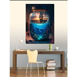 Kanvas Tablo Şişedeki Manzara 50x70 cm