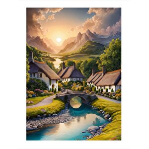 İsveç Manzarası Hediyelik Mdf Tablo 25cmx 35cm 25x35 cm