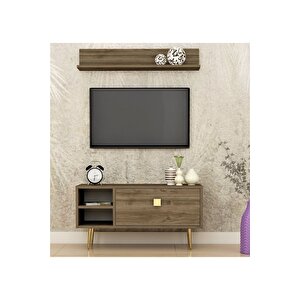 Bi̇ri̇ci̇kdh 3 Rafli Kapakli Tv Üni̇tesi̇ Cevi̇z Altin Ceviz Gold