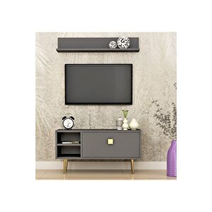 Bi̇ri̇ci̇kdh 3 Rafli Kapakli Tv Üni̇tesi̇ Antrasi̇t Altin Antrasit Gold