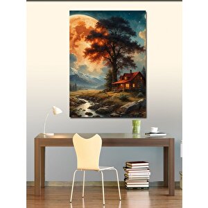 Kanvas Tablo Manzaralı Ev 50x70 cm