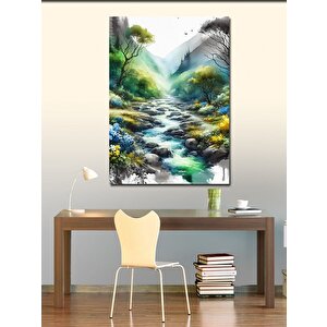 Kanvas Tablo Şelale Manzarası 70x100 cm