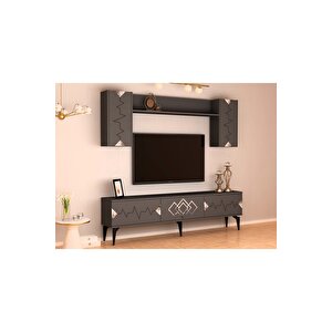 Ri̇ti̇mdh 180 Cm Tv Üni̇tesi̇ Takimi Antrasi̇t Gümüş Antrasit Gümüş