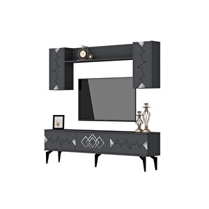 Ri̇ti̇mdh 180 Cm Tv Üni̇tesi̇ Takimi Antrasi̇t Gümüş