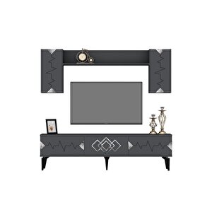 Ri̇ti̇mdh 180 Cm Tv Üni̇tesi̇ Takimi Antrasi̇t Gümüş