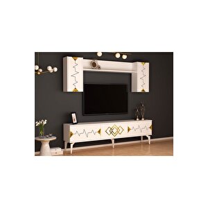 Ri̇ti̇mdh 180 Cm Tv Üni̇tesi̇ Takimi Beyaz Altin Beyaz-Altın