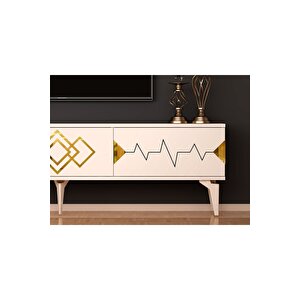 Ri̇ti̇mdh 180 Cm Tv Üni̇tesi̇ Takimi Beyaz Altin Beyaz-Altın