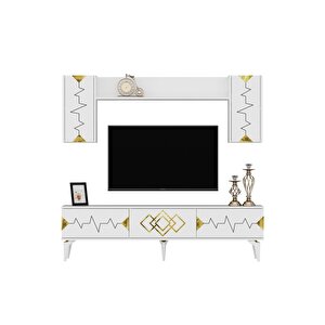 Ri̇ti̇mdh 180 Cm Tv Üni̇tesi̇ Takimi Beyaz Altin