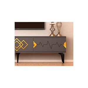 Ri̇ti̇mdh 180 Cm Tv Üni̇tesi̇ Takimi Antrasi̇t Altin Antrasit Gold