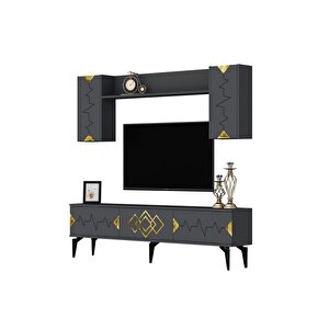 Ri̇ti̇mdh 180 Cm Tv Üni̇tesi̇ Takimi Antrasi̇t Altin
