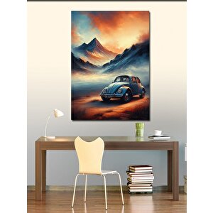 Kanvas Tablo Dağ Manzarası Ve Vosvos 100x140 cm