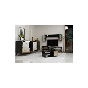 Boradh Tv Üni̇tesi̇, Orta Sehpa Ve Konsol 3'lü Salon Takimi Royalmermer-efesmermer-altin Royalmermer-Efesmermer-Altın