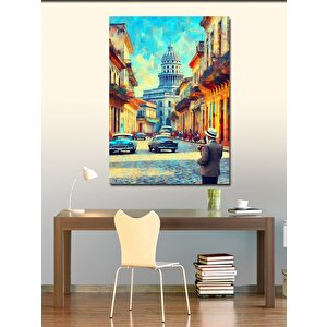 Kanvas Tablo Sokak Manzarası 100x140 cm