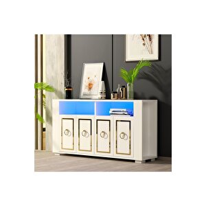 Calvi̇ndh Led Aydinlatmali Konsol Beyaz-altin Beyaz-Altın
