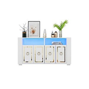 Calvi̇ndh Led Aydinlatmali Konsol Beyaz-altin