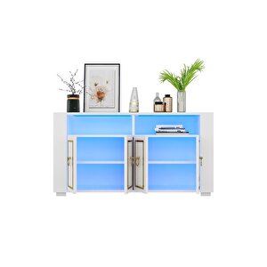 Calvi̇ndh Led Aydinlatmali Konsol Beyaz-altin