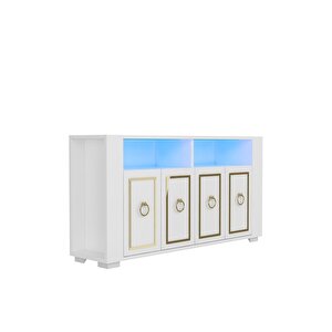 Calvi̇ndh Led Aydinlatmali Konsol Beyaz-altin
