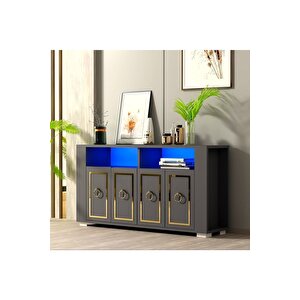 Calvi̇ndh Led Aydinlatmali Konsol Antrasi̇t-altin Antrasit Gold