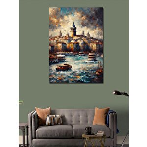 Kanvas Tablo Galata Silüeti 70x100 cm