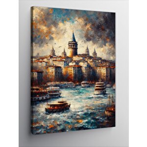 Kanvas Tablo Galata Silüeti 50x70 cm