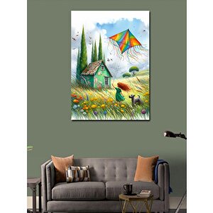 Kanvas Tablo Uçurtma Ve Ev 100x140 cm
