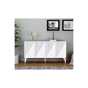 Drawdh Lazer Desenli̇ Konsol Beyaz Beyaz-Beyaz