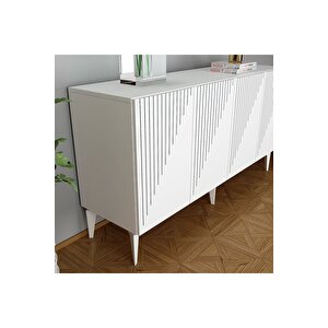 Drawdh Lazer Desenli̇ Konsol Beyaz Beyaz-Beyaz
