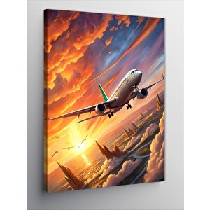 Kanvas Tablo Uçak Kalkışı 70x100 cm