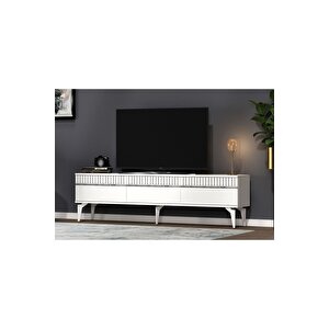 Defnedh Tv Sehpasi (alt Modül) Beyaz-gümüş Beyaz-Gümüş