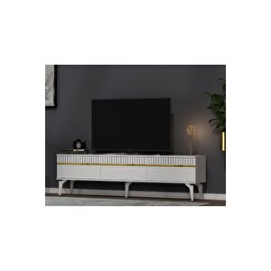 Defnedh Tv Sehpasi (alt Modül) Beyaz-altin Beyaz-Altın