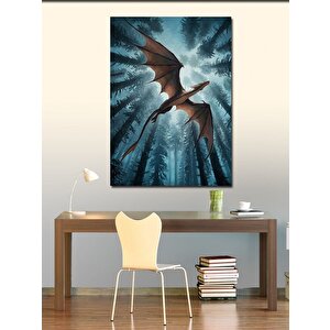 Kanvas Tablo Uçan Ejderha 50x70 cm