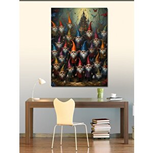 Kanvas Tablo Bahçede Cüceler 100x140 cm