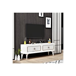 Vennadh 120 Cm Tv Üni̇tesi̇ Beyaz Gümüş Beyaz-Gümüş