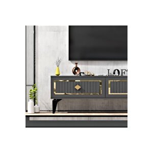 Vennadh 120 Cm Tv Üni̇tesi̇ Antrasi̇t Altin Antrasit Gold