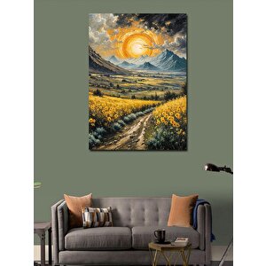 Kanvas Tablo Güneşli Tarla Manzarası 100x140 cm