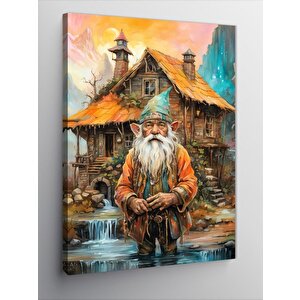 Kanvas Tablo Cüce Ve Evi 100x140 cm