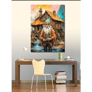 Kanvas Tablo Cüce Ve Evi 100x140 cm