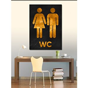 Kanvas Tablo Bayan Ve Bay Wc Simgesi 70x100 cm